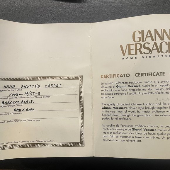 Gianni Versace Collection Black and Gold Designer Carpet - Picture 6 of 6